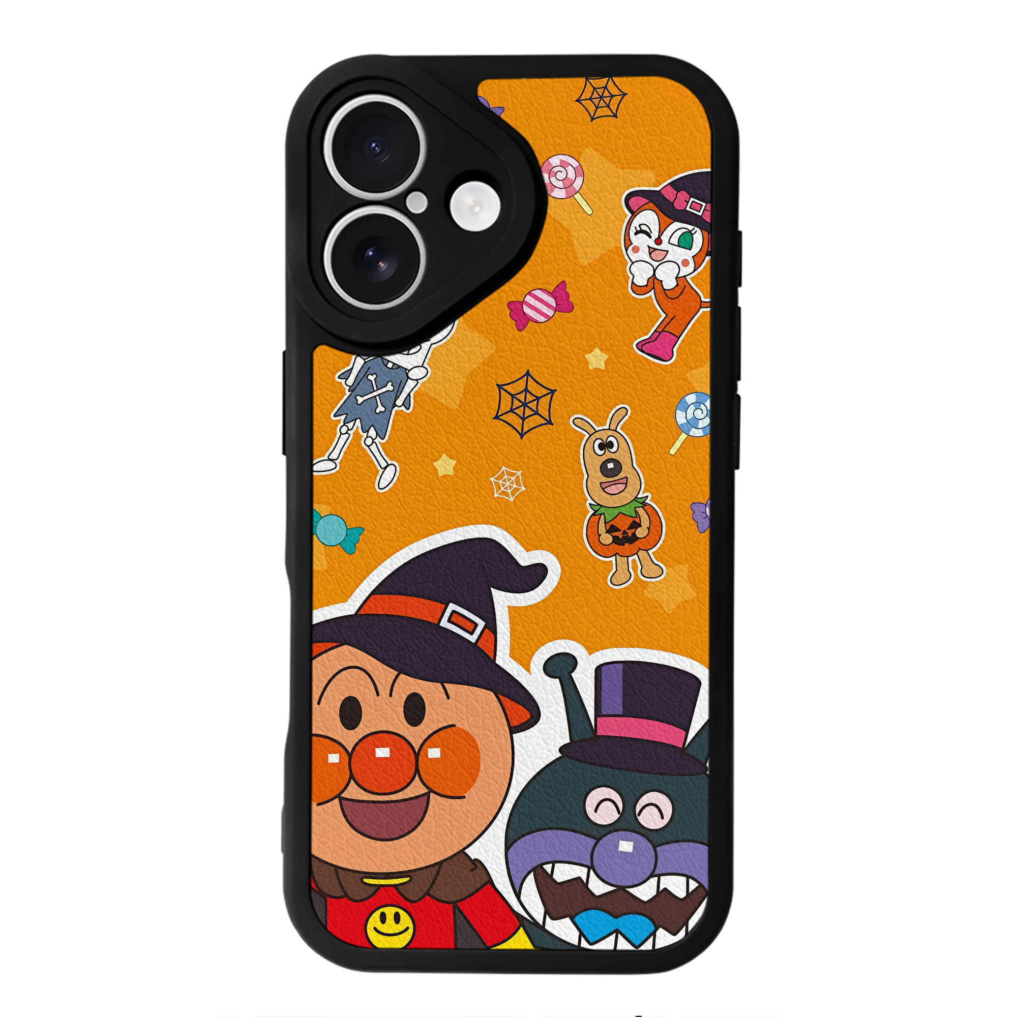 （画像用） アンパンマン Anpanman 【iPhone 16シリーズ対応】シリコンスマホケース（レザー調） 材質：シリコン